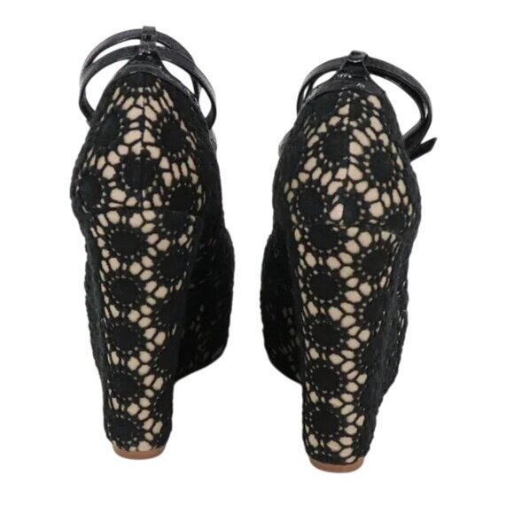 Free People Farylrobin Cambridge Crochet y2k Platform Wedge Mary Janes - Picture 4 of 6